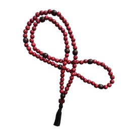 Christian Orthodox Komboskoini Prayer Rope Oak Wooden Chotki 30 100 Knots with Cross Pray Set Red