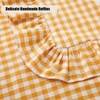 Mywinlle Yellow/White Plaid Ruffle Pillow Shams Standard Size Set of