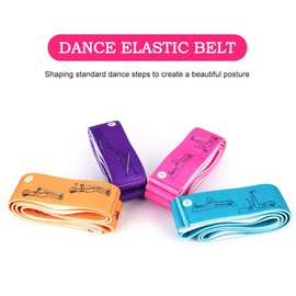VOANZO 4 Pieces Latin Dance Elastic Band Dance Training Auxiliary Pad Yoga Belt Stretching Belt Muscle