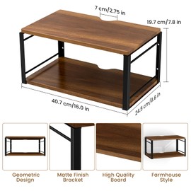 NANAGIFTREE Floating Nightstand, Wood Bedside Shelf Wall Mounted Nightstand, Floating Bedside Table Wall Shelf for Bedroom, Living Room, Bathroom, Kitchen, Office (Vintage Brown)