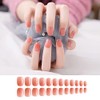 24pcs Removable Solid Color Nail Tips Shallow Tight Color Nail