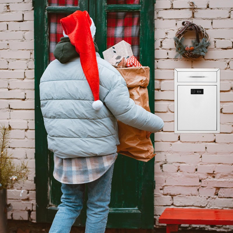 Yaocom Wall Mount Mailbox with Combination Lock Large Locking Security