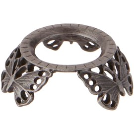 Bard's Pewter Egg Stand/Holder, Butterflies, 0.875" Diameter (Fits Hen Sized Eggs), Pack of 3