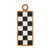 Mud Pie Checkered Wood Board, 21" x 8"