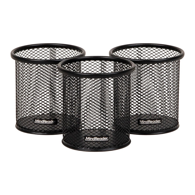 Mind Reader Pen and Accessories Holder, Desktop Organizer, Office, Metal