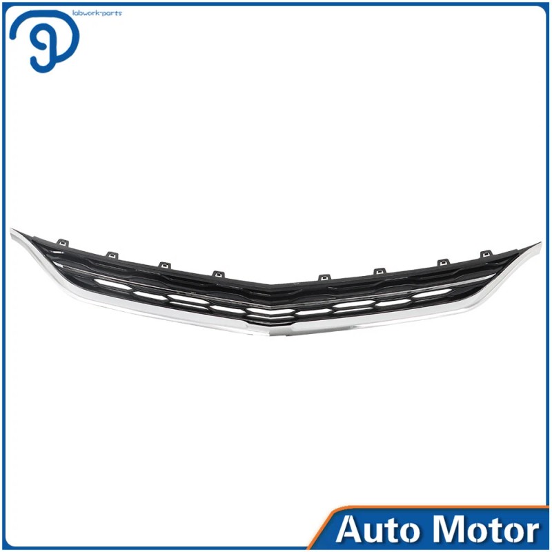 labwork Front Bumper Upper & Lower Grille Chrome & Black