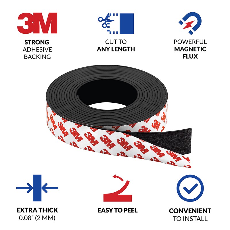 APPLAB Magnetic Tape, 12 Feet Magnet Tape Roll (1' Wide