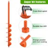 Insaga Threaded Auger Drill Bit Pro, 3.5''x32'' Garden Earth Auger