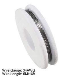 sourcing map 34 Gauge Heat Resistance Wire Wrapping 16ft Heating Resistor Wires Electronic Coil
