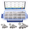 Glarks 510pcs M3 M4 M5 304 Stainless Steel Hex Socket