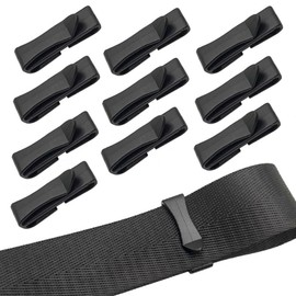 GLOWZEN Belt Clip, Rucksack, Belt Stopper, 1.3 inches (32 mm), Set of 10, Rucksacks, String Fasteners