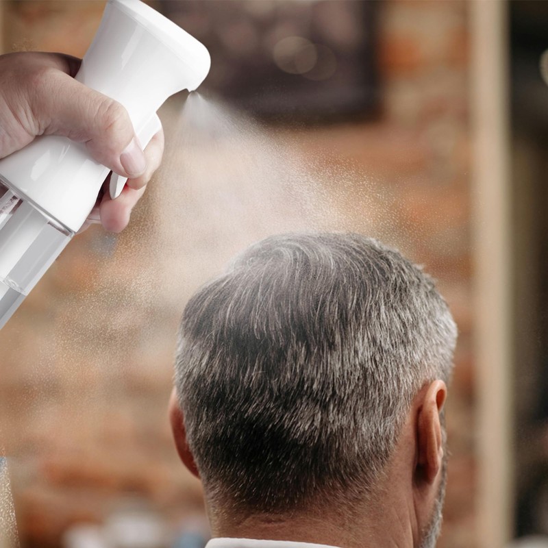 HPPFFY Continuous Spray Bottle for Hair, 1Pack White 6.8oz Mister