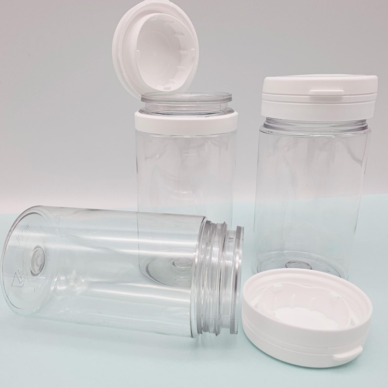 2 x Clear 100ml Flip Top Paint Pots Refillable for