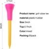 KOFULL Rubber Cushion Top Plastic Golf Tees Mixed Colors Pack
