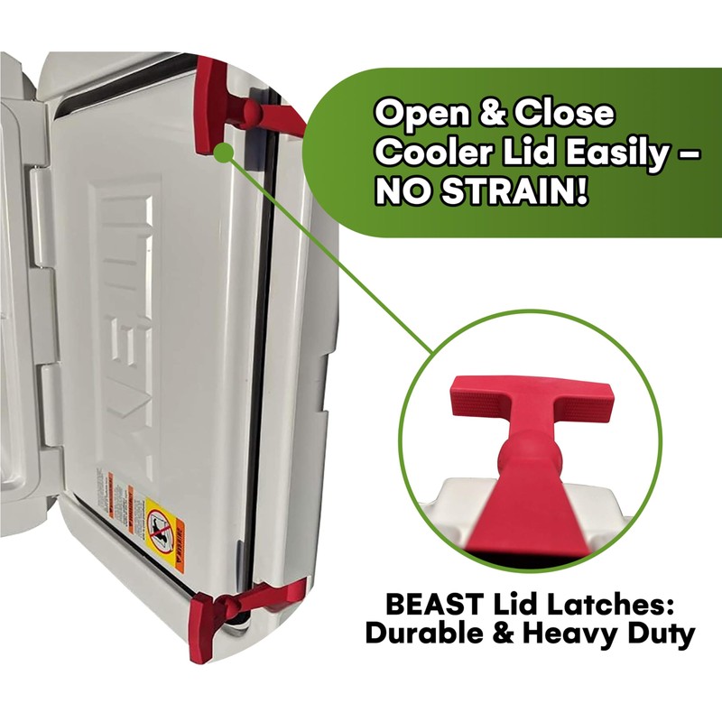 Beast Cooler Accessories 2 Pack Replacement Lid Latches Compatible with