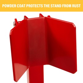 MOTOOS Adjustable Motorcycle Front Wheel Stand Fit for 17" - 21" Motorcycle Front Wheels Chocks Locking Adjusting Lift Stand, Red