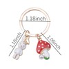 Guqqeuc Cute Mushroom Bunny Keyring for Girls Women Kawaii Keychain