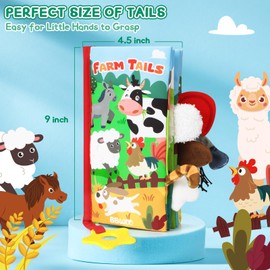 BBWOO Soft Baby Book - Baby Toy - Newborn Boys Girls Shower Gift - Tummy Time Toy for Infant 0-6 6-12 Months - Touch and Feel Sensory Crinkle Book with Teether for Toddler