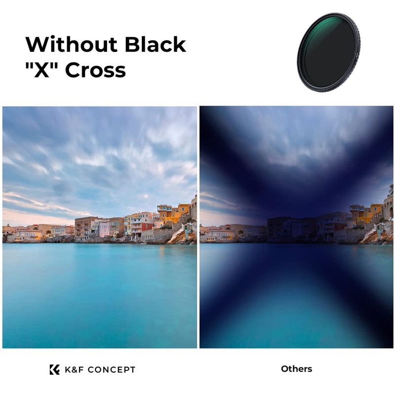 K&F Concept 43mm Variable ND2-ND32 Lens Filter, No Black X