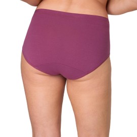 Bali Women's Pack, Lux Cotton Essentials Hipster Underwear, Moisture-Wicking, Tummy Control, 3-Pack, Tropical Sand Heather/Mauve Mood/Desert Poppy Print