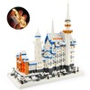 Seyaom Germany Swan Stone Castle Mini Bricks Kit, Light-Up World