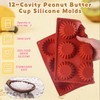Wilewir 3Pcs Peanut Butter Cup Molds for Baking, Non-Stick Silicone