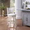 Boraam Bristol Swivel Stool-Distressed White, 24" Counter Height