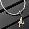 Shining Charm Initial Letter A Charms for Bracelets Sunflower Gifts