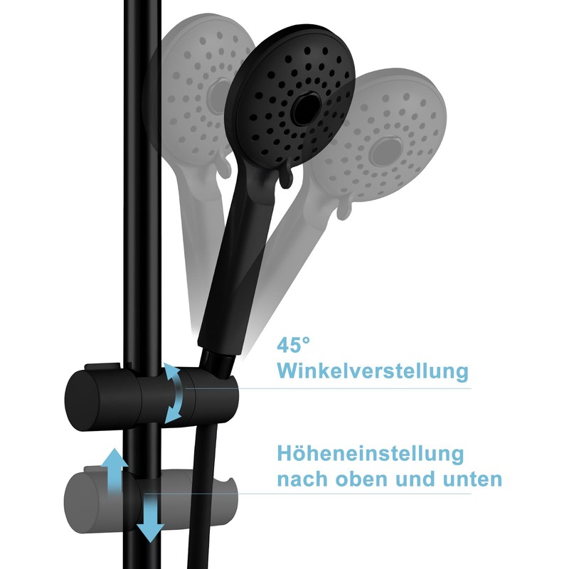 OFFO Hand Shower Holder 19-25 mm Adjustable Diameter, Shower Head