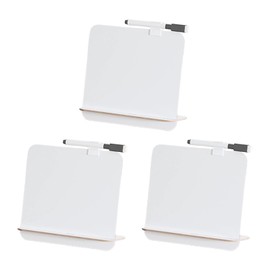 3 pcs MINI Desk Whiteboard Small Dry Erase White Board 6.5‘’ x 6.7‘’ Freestanding with Pen Holder Dry Erase Board Double-Sided Whiteboard Wtih Dry Erase Markers (3S)