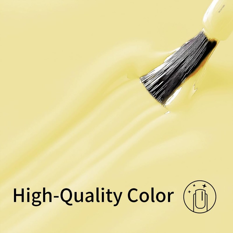 Firedeep Light Yellow Gel Nail Polish, 16ML Creme Yellow Gel
