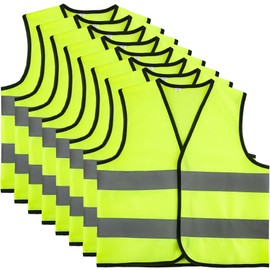 8 Pack Kids Hi Vis Vests Child Safety Vest with Reflective Strips Children High Visibility Reflective Vest for Boys Girls Outdoor Activities (XL, 13-15 years(140-160 cm))