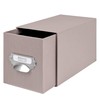 SOHO CD Storage Box with Metal Index Holder - Taupe
