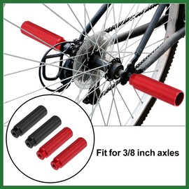 Motoforti 2 Pair 100x28mm Universal Aluminum Alloy Axle Rear Foot Pegs Footrests for BMX MTB Bike Bicycle Fit 3/8 Inch Black Red Long-Lasting