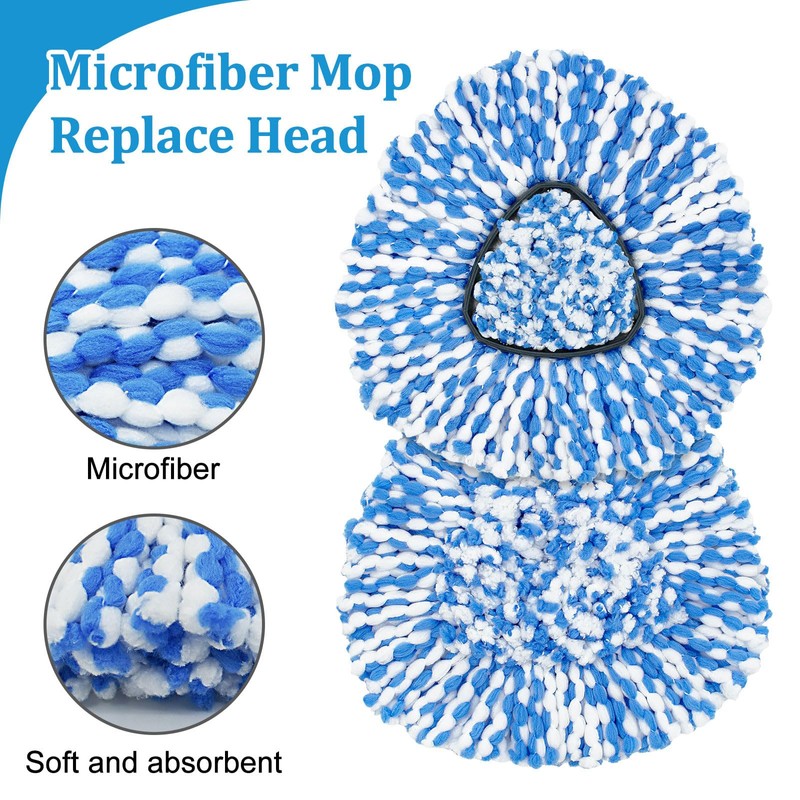 Mop Heads Replacements for O-Cedar RinseClean 2-Tank Spin Mop, Mop