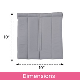 Hudson Comfort Bunk Bed Ladder Pads - Soft Brushed Fabric for Foot Comfort with Anti Slip Dots on Bottom - Strong Hook and Loop and Adjustable Straps for a Tight Wrap - 10x10 Inch (Set of 4) (Gray)