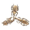 3 Pieces Beetle Ornaments Brass Bugs Figurine Small Beetle Statue