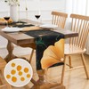 Inhobbok Table Runner Green Small Table Runner Golden Marbling Ginkgo