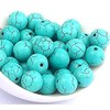 Perlin - 70 Turquoise Gemstone Strand Beads Half Natural Stone