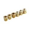 Guyker Brass Guitar String Ferrules, 6-String Through Body Guitar String