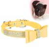 Adjustable Microfiber Double Bowknot Crystal Sparkle Rhinestone Cat Collar Pet