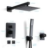 RTTWYYUU Matte Black Shower Head and Handle Set 10 Inch,