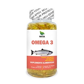 NATSA Omega 3, Aceite de Pescado, 100 cápsulas, calidad Premium