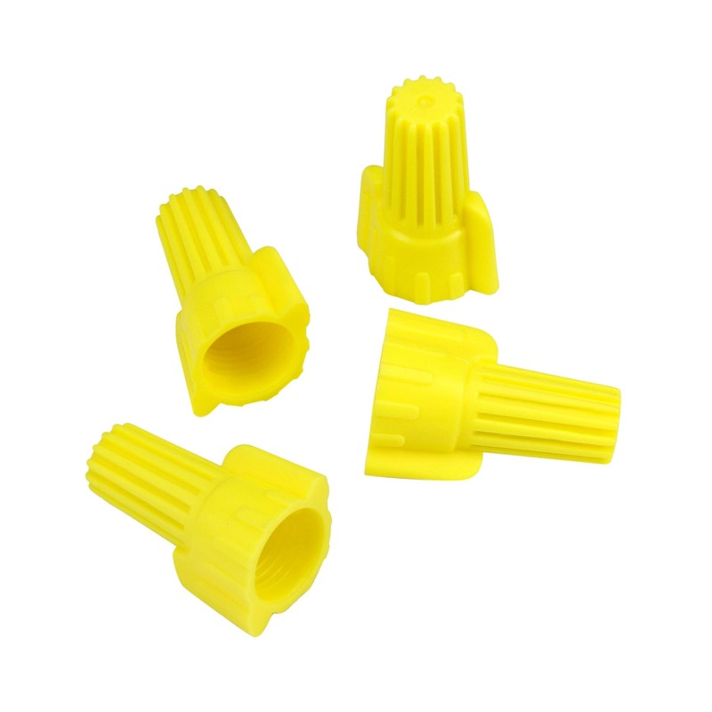 QWORK Yellow Winged Electrical Wire End Connectors Caps, 18-10 AWG,