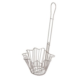 Winco TB-20 Taco Salad Bowl Fry Basket, Round, 18" Hdl TB-20-Round, Chrome, Medium