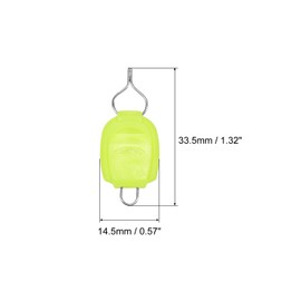 PATIKIL Fishing Line Holder, 10 Pack Baitcasting Reel Fishing Line Holder Clip Buckle Stopper Line Keeper Accessories, Yellow