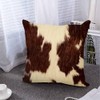 IBILIU Cowhide Print Throw Pillow Covers 18X18,Cow Hair Cow Skin