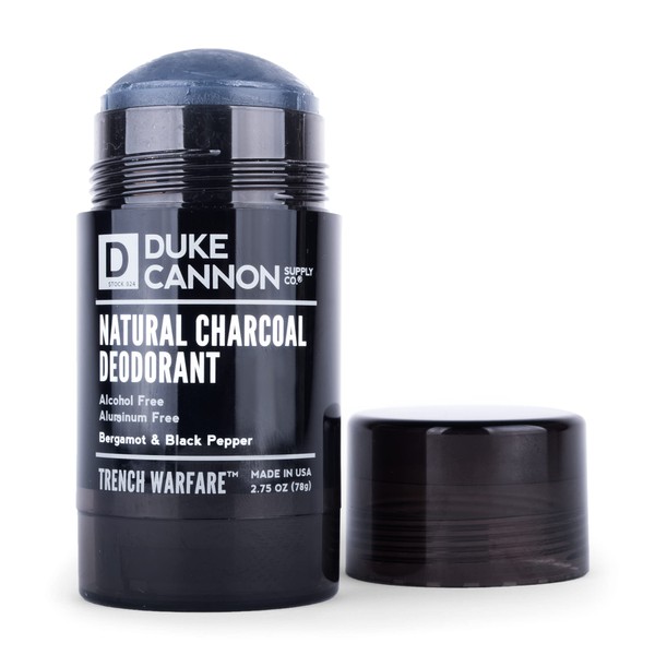 Duke Cannon"Trench Warfare" Natural Charcoal Deodorant, 2.75 Oz - Bergamot & Black Pepper | Alcohol-Free. Aluminum-Free.