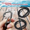 Bungee Boat Mooring Lines, 2FT, 1800LB Breaking Strength, 2 Carabiner