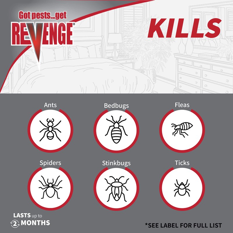 Bonide Revenge Dual Action Bed Bug Killer, 128 oz Ready-to-Use